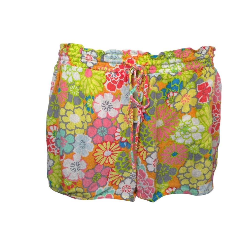 Xhilaration Floral Sleep Shorts Size Small Multicolor Rayon Pajama Bottoms